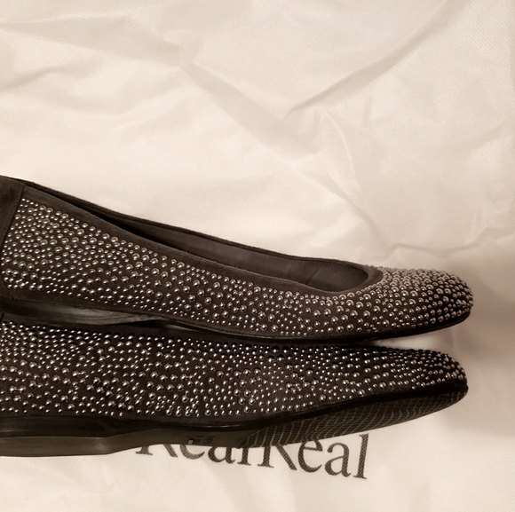 STUART WEITZMAN Gray Suede Flats 9M - Picture 4 of 5